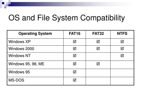 File System Compatibility