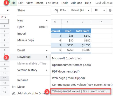 File Tab Separated Value