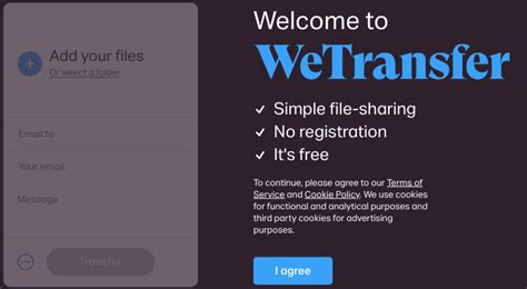 file transfer service wetransfer free