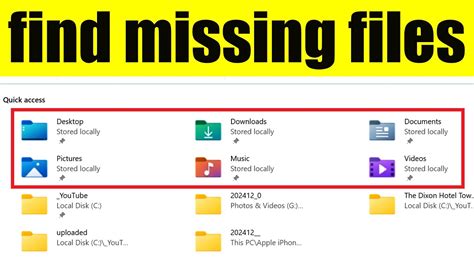 Files Missing From Computer