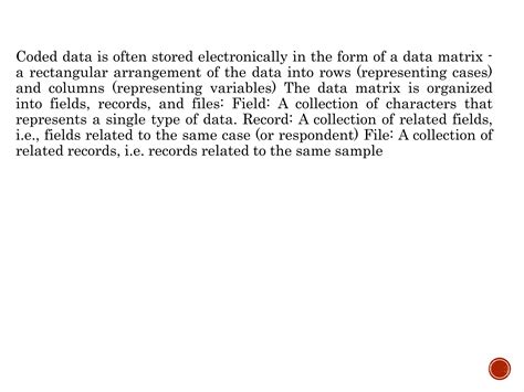 Files Stored In Coded Form
