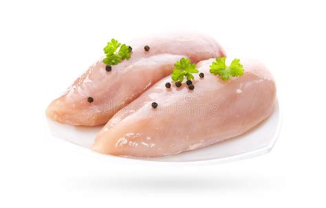 Filets de poulet crus