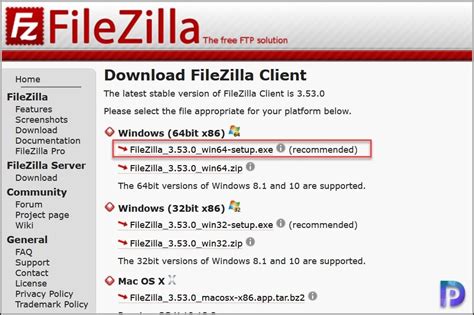 filezilla ftp client download windows 10