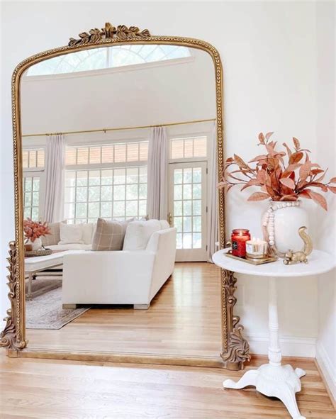 Add Elegance and Style to Your Home with a Stunning Filigree Floor Mirror - The Perfect Decorative Piece for any Room