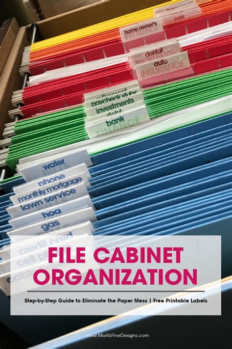 Filing Cabinet Insert Template