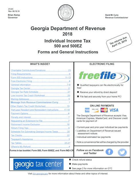 filing ga taxes online