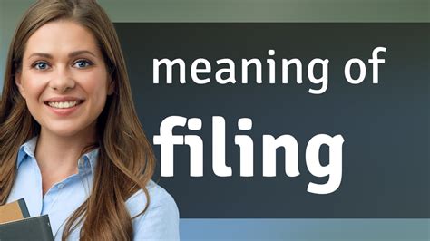Filing Significado Dicionario