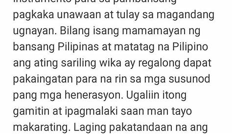Filipino bilang wikang pambansa