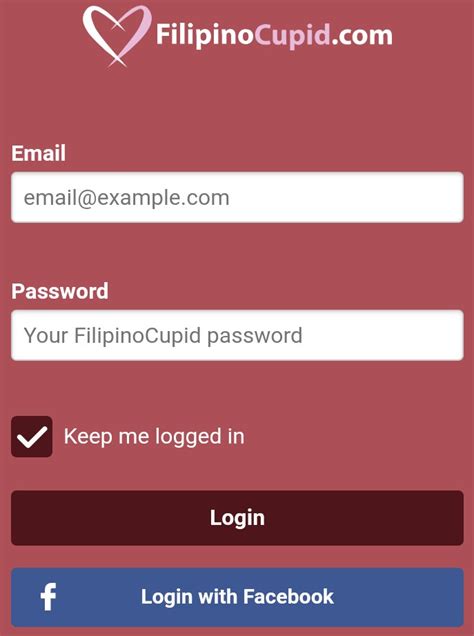 filipino cupid login facebook