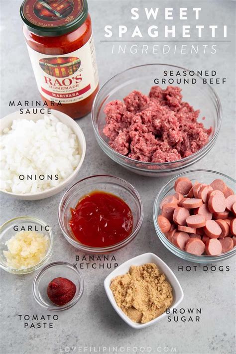 filipino spaghetti ingredients list