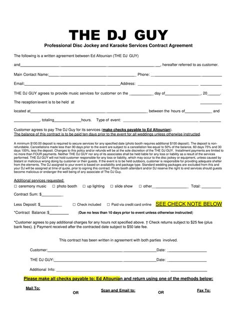 Fill In Blank Printable Dj Contract Pdf: Everything You Need To Know