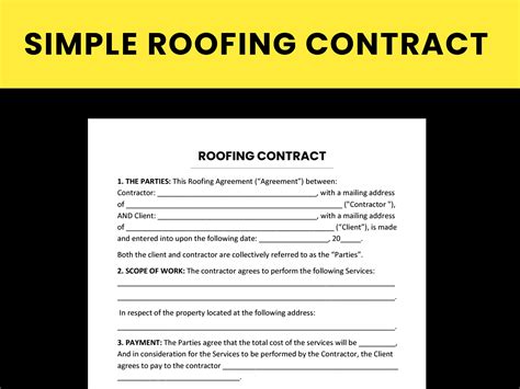 Fill In Blank Printable Roofing Contract Template – An Essential Tool For Roofing Contractors