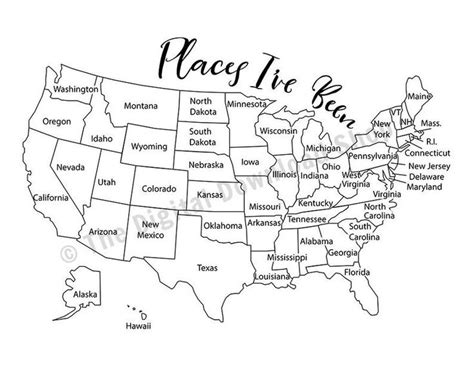 Fill In The Map Usa Where I&#039;ve Been