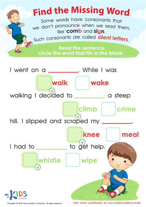 fill in the missing letters in words with answers