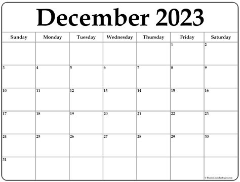 Free Printable December 2023 Calendar 12 Templates