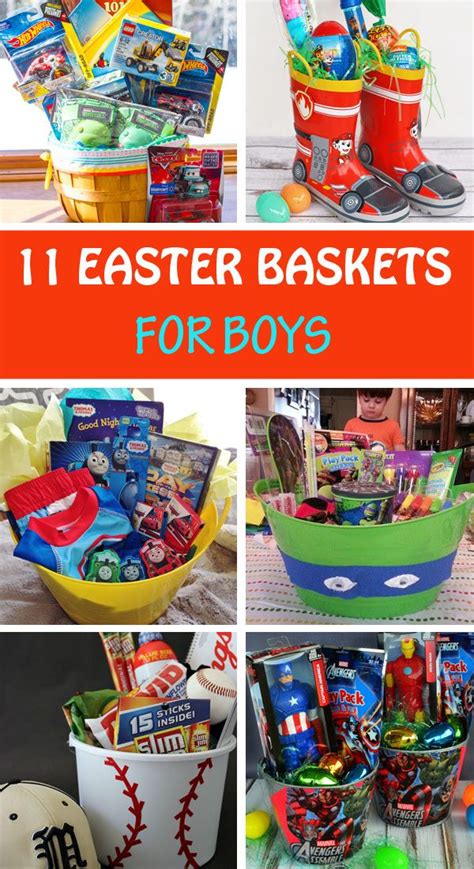 filled easter baskets for boys
