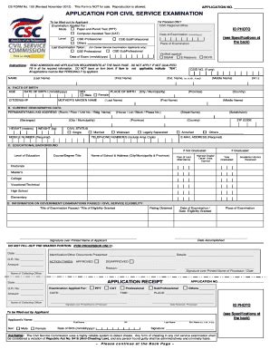filled out csc form