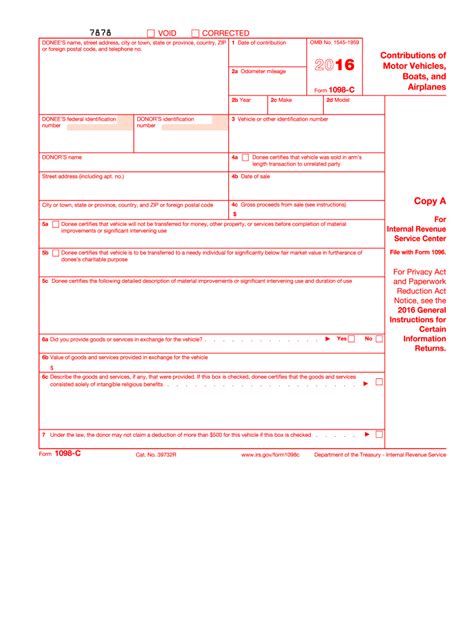 filling out form 1098