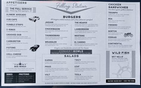 filling station bellingham menu