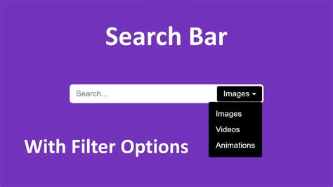 Filter Bar In Html