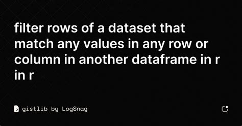 Filter Column Values In R
