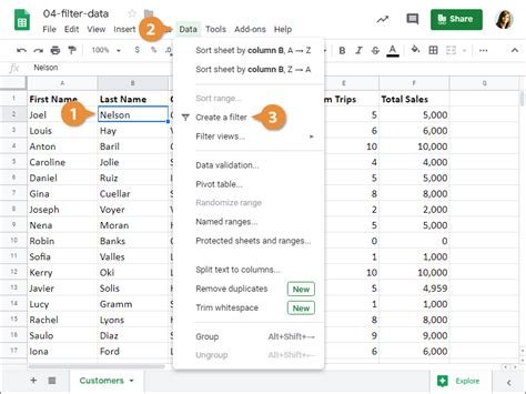 Filter Data Google Forms