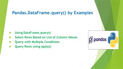 filter data in pandas dataframe using query