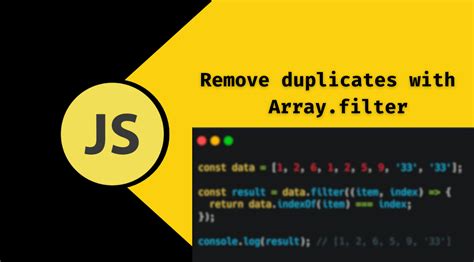 Filter Duplicate Elements From An Array