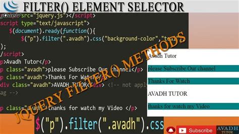 Filter Element Javascript Jquery