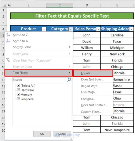 Filter Excel For Text