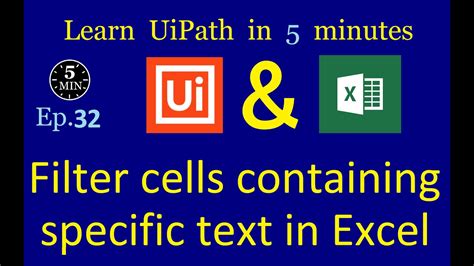 Filter Excel Uipath