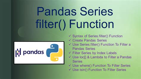 Filter Function Pandas