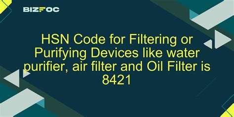 Filter Hsn Code 8421