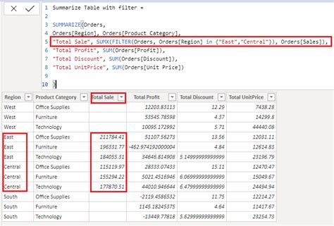 Filter In Summarize Power Bi