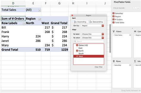 Filtering Data In Excel Pivot Table