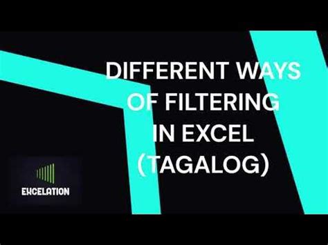 Filtering Medium In Tagalog