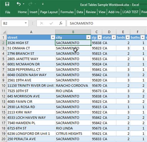 Filtering Tables In Excel