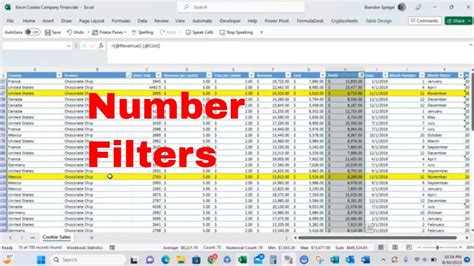 Filters In Numbers