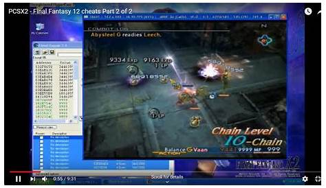 Final Fantasy X-2 Cheat Codes Pcsx2