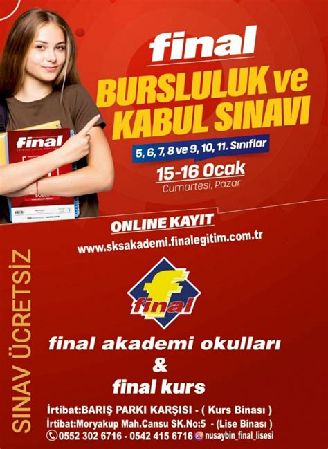 final bursluluk sınavı başvuru