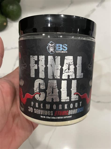 Final Call Pre Workout Ingredients