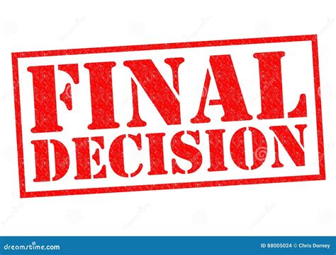 final decision verdict