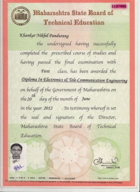 final diploma certificate msbte