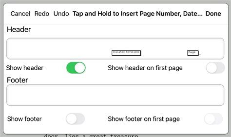 Final Draft Header And Footer