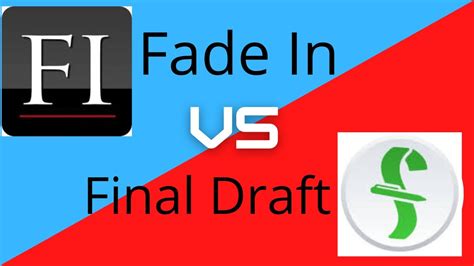 Final Draft Vs Fade In