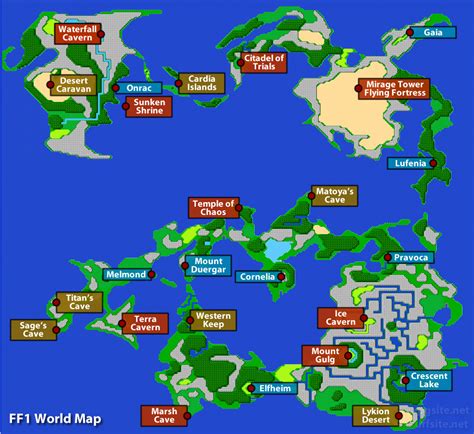 final fantasy 1 world map with locations