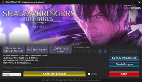 final fantasy 14 shadowbringers benchmark