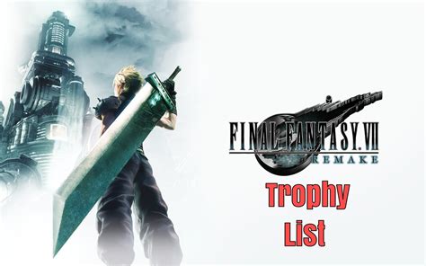 final fantasy 7 remake trophies