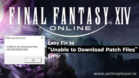 final fantasy online unable to patch