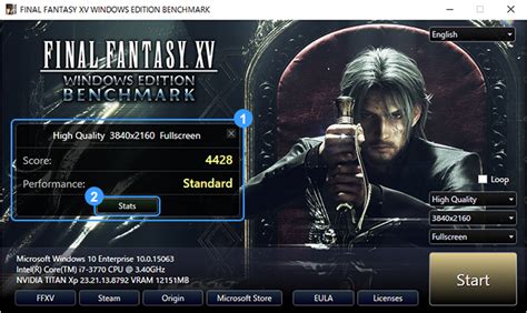 final fantasy xv benchmark scores